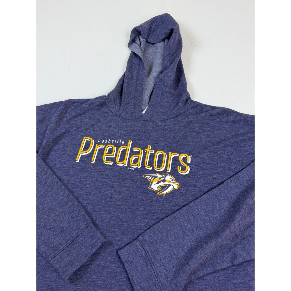 Nashville Predators Hoodie Womens Large Navy Blue Cropped NHL Sweatshirt NWT